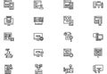 Web design icons collection is a vector illustration with editable stroke. Royalty Free Stock Photo