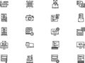 Web design icons collection is a vector illustration with editable stroke. Royalty Free Stock Photo