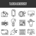 Web design icons set Royalty Free Stock Photo