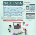 Web Design Internet Layout Technology Homepage Concept Royalty Free Stock Photo