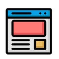 Web design Isolated Vector icon which can easily modify or edit Royalty Free Stock Photo