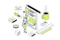 Web Design Isometric Concept Royalty Free Stock Photo