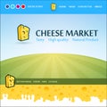 Web Design layout for Cheese Market