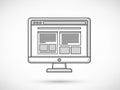 Web design layout on computer screen Royalty Free Stock Photo