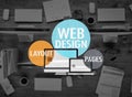 Web Design Layout Pages Development Website WWW Concept