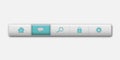 White clean navigation bar vector template design easy to edit Royalty Free Stock Photo