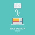 Web design process vector infographics. Website Royalty Free Stock Photo