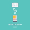 Web design process vector infographics. Website Royalty Free Stock Photo