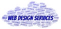 Web Design Services word cloud Royalty Free Stock Photo