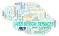 Web Design Services word cloud. Royalty Free Stock Photo