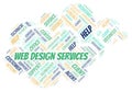Web Design Services word cloud. Royalty Free Stock Photo