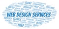 Web Design Services word cloud. Royalty Free Stock Photo