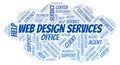 Web Design Services word cloud. Royalty Free Stock Photo