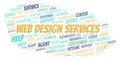 Web Design Services word cloud Royalty Free Stock Photo