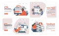 Web Design Set. Flat vector illustration