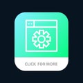 Web, Design, Setting Mobile App Button. Android and IOS Line Version Royalty Free Stock Photo