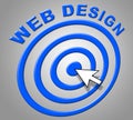 Web Design Shows Websites Online And Internet