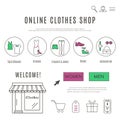 Web Design Template of Clothes and Accessories Online Shop