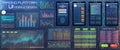 Web Design Template for Trading Platform. Trader Tools, Statistics and Graphs Royalty Free Stock Photo