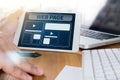 Web Design Template and web page Closeup shot of laptop with di Royalty Free Stock Photo