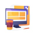 Web design vector concept metaphor Royalty Free Stock Photo