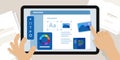 web design website designer working on large screen create interface layout using software