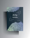 Design wedding invitation postcard template. Hand drawn texture elements. Vector. Royalty Free Stock Photo
