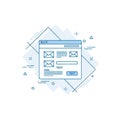 Web design wireframe layout Royalty Free Stock Photo