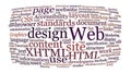 Web design word cloud