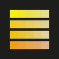 Yellow color palette. Vector illustration