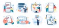 Web designer and programmer working on web development. Software developer writing code, programming software Royalty Free Stock Photo