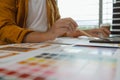 A web designer is using his idea to create a digital product design project that will meet the needs of users in terms of both