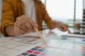 A web designer is using his idea to create a digital product design project that will meet the needs of users in terms of both