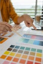 A web designer is using his idea to create a digital product design project that will meet the needs of users in terms of both