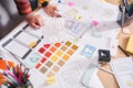 Web designers creating a landing page Royalty Free Stock Photo