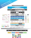 Web designers toolkit - Web graphic collection Royalty Free Stock Photo