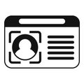 Web detect identity icon simple vector. Privacy face