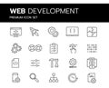Web Develop Line icon set design Vector