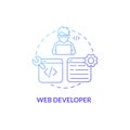 Web developer blue gradient concept icon Royalty Free Stock Photo