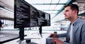 Web Developer Coding On Computer Royalty Free Stock Photo