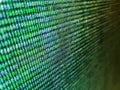 Web developer HTML code with CSS on screen. Web abstract programming and created virus on laptop screen. HTML CSS3 source code on Royalty Free Stock Photo
