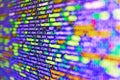 Web developer HTML code with CSS on screen. Writing programming code on laptop. Programmer working in computer screen. RNN Neural Royalty Free Stock Photo