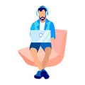 Web Developer, Programmer Flat Vector Illustration