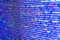 Web developer programmer monitor screen display. Abstract modern virtual computer script. Programmer developer screen. Developer Royalty Free Stock Photo