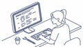 Web Developer Programming, Software Engineering, vector design Generative AI Royalty Free Stock Photo