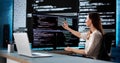 Web developer typing coding on computer Royalty Free Stock Photo
