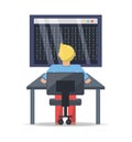 Web developer working on computer programming coding Royalty Free Stock Photo