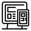 Web developer creating responsive website design for desktop and mobile