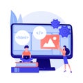 Web development courses vector concept metaphor Royalty Free Stock Photo