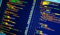 Web developing of the site using php language. Programming concept Royalty Free Stock Photo